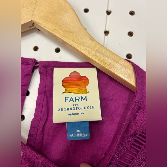 Anthropologie Farm Rio Kelsey Magenta Blouse - Picture 6 of 6